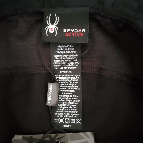 Spyder Active Pants Spyder Active Mens Pro  Base Layer Compression Leggings Pants Black